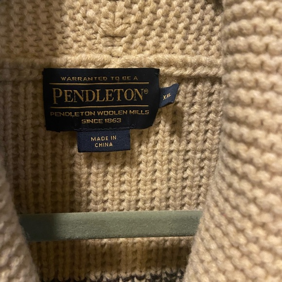 PENDLETON Sweater Men XXL_The Original Westerley Lambs Wool Knit Cardigan Vest - Picture 8 of 10